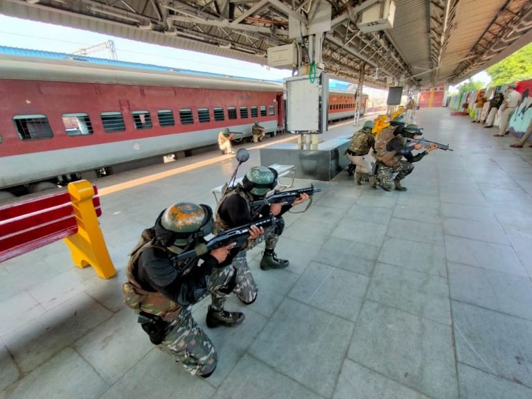 Mock security drill at Bhubaneswar Railway Station