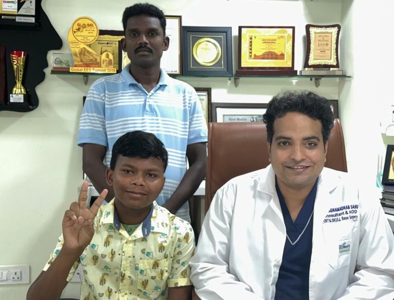 Large skull base tumour removed from 15-year-old