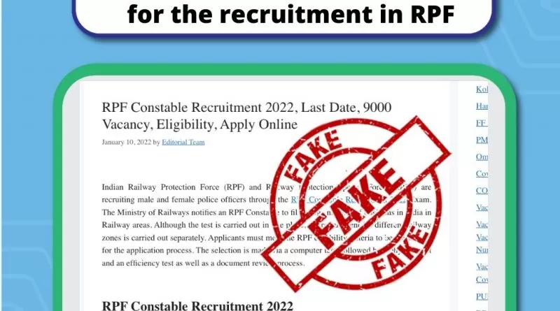 Fake railway job